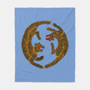 Manta Polar Tigres de arte folklórico de la antigua Japón