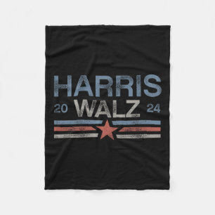 Manta Polar Tim Walz 2024 Rayas envejecidas Kamala Harris Walt