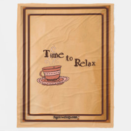 Manta Polar Time to Relax "Chocolate Bar"Brown Fleece Blanket