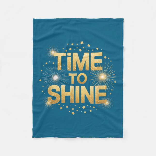 Manta Polar Time To Shine Motivational Sparkle Design With Sta (Anverso)