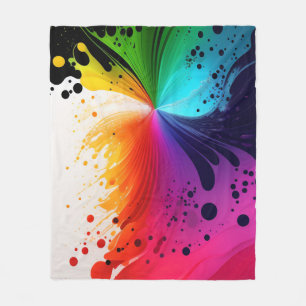 Manta Polar Tinta de fusión acuarela ondas 3D abstractas