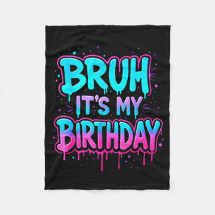 Manta Polar Tío Es Mi Cumpleaños Drip Divertido Fiesta Familia