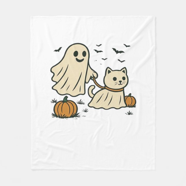 Manta Polar Típico Ghost Ghost Ghost Cat Classic T-S (Anverso)