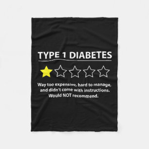 Manta Polar Tipo 1 Diabetes T1d Una Estrella Divertida Concien