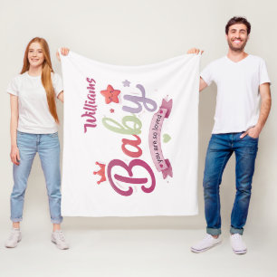 Manta Polar Tipografía adorable para bebé - Eres tan amado