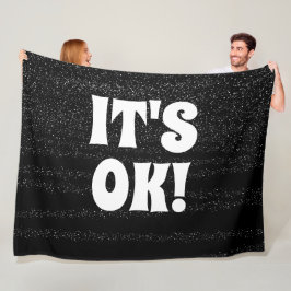 Manta Polar Tipografía blanca simple personalizada