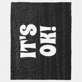 Manta Polar Tipografía blanca simple personalizada