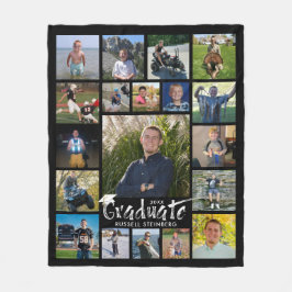 Manta Polar Tipografía de brocha graduada 19 Collage de fotos