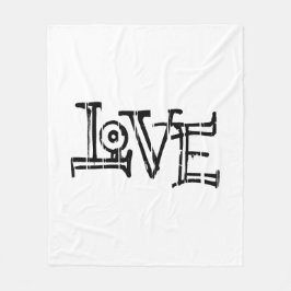 Manta Polar Tipografía de la palabra de amor