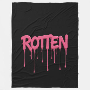 Manta Polar Tipografía de letra ROTTEN Drip
