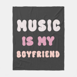 Manta Polar Tipografía Groovy de los años 70 - La música es mi