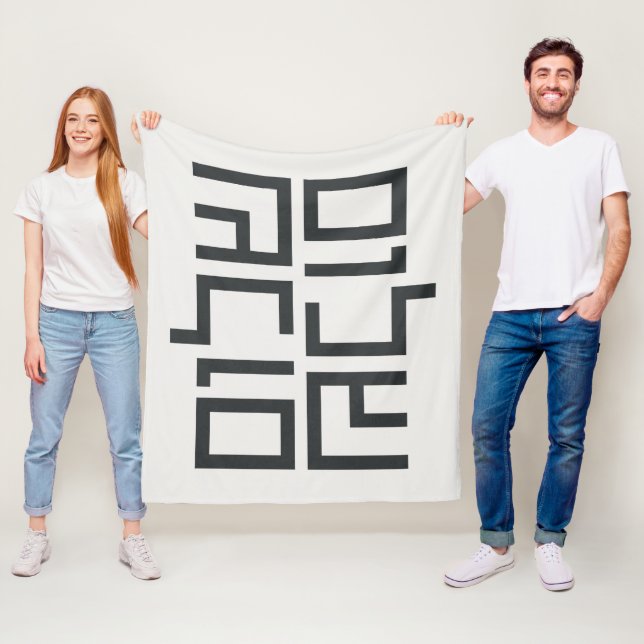 Manta Polar Tipografía hebrea: Shalom Shalom (In situ)