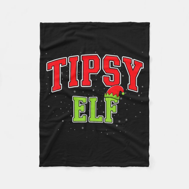 Manta Polar Tipsy Elf Christmas Family Matching Group Xmas  (Anverso)
