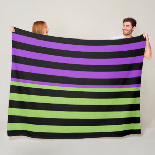 Manta Polar Tira de Halloween verde morado y negro 