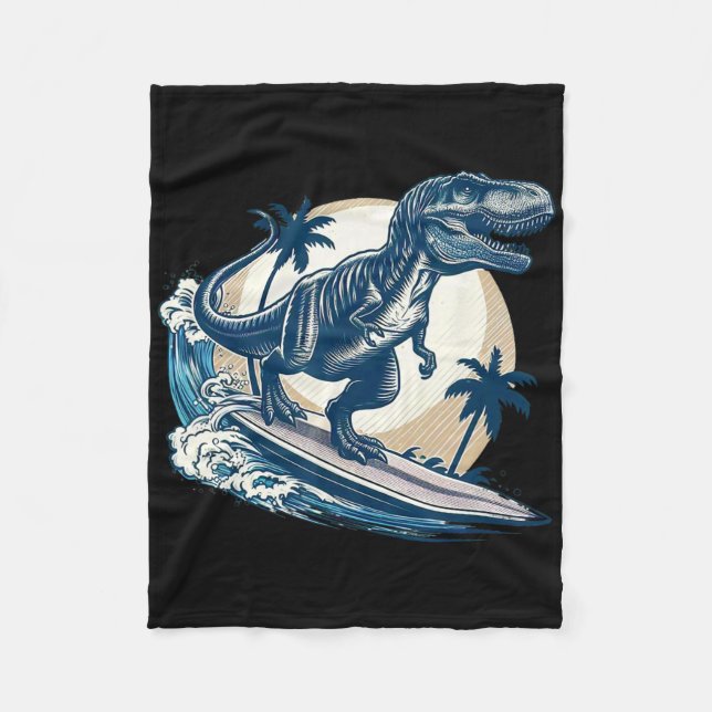 Manta Polar Tirano saurio Rex de tabla de surf Diseño de amant (Anverso)