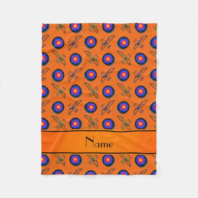 Manta Polar Tiro al arco anaranjado conocido personalizado (Anverso)