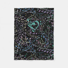 Manta Polar Tiro purpurinoso del amante de la música de las