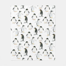 Tiros de flor de pingüino de color de agua suave