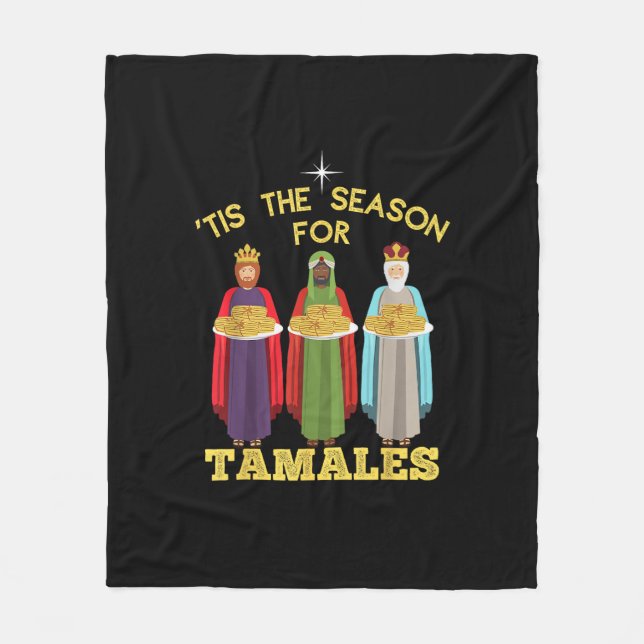 Manta Polar Tis Season For Tamales Funny Mexican Christmas (Anverso)