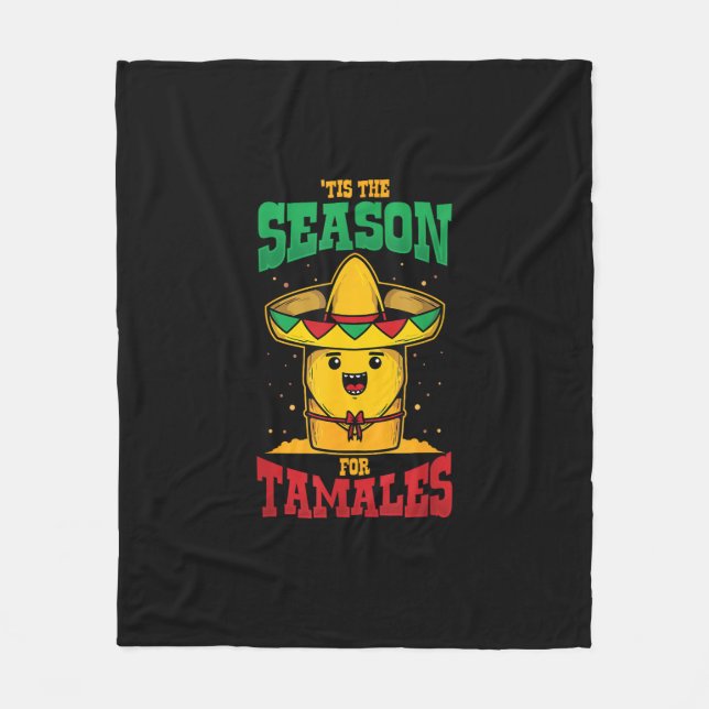 Manta Polar Tis Season For Tamales Mexican Christmas Holiday (Anverso)