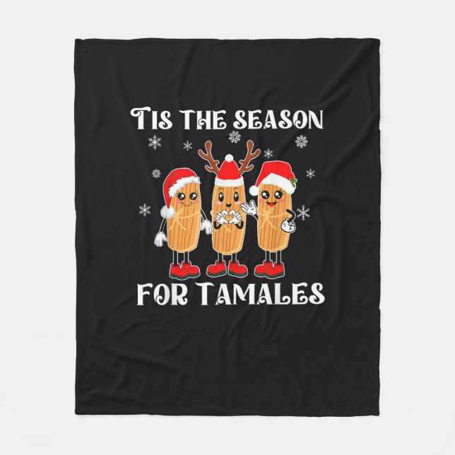 Manta Polar Tis Season For Tamales Mexican Christmas Modern (Anverso)