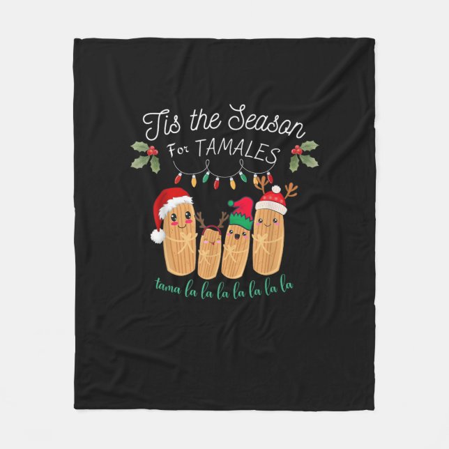 Manta Polar Tis Season For Tamales Mexican Christmas Modern (Anverso)