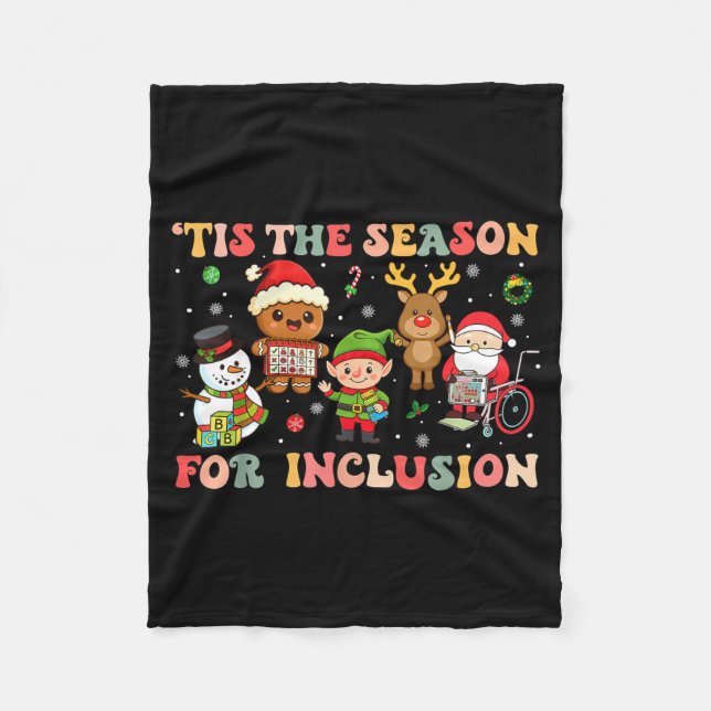 Manta Polar Tis The Season For Inclusion Christmas Sped Teache (Anverso)