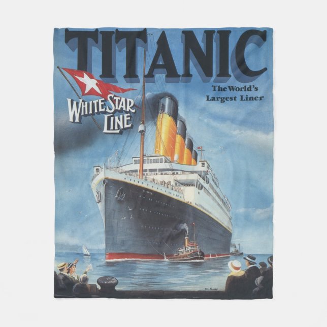 Manta Polar Titanic Poster Fleece Blanket (Anverso)