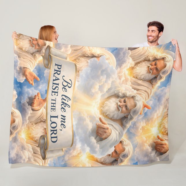 Manta Polar Title me praise the Lord premium fleece blanket in (In situ)