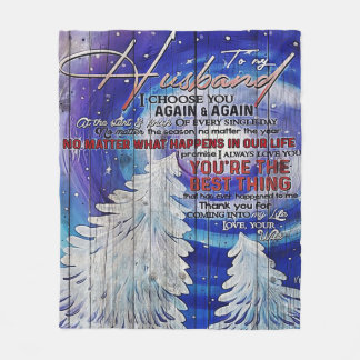 Manta Polar To My Husband Design, New Home Gift