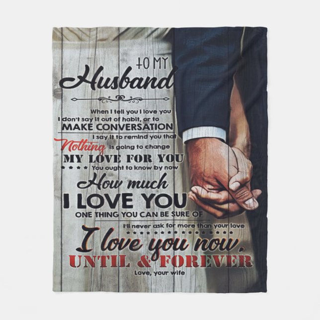 Manta Polar To My Husband Present | New Home Gift | (Anverso)