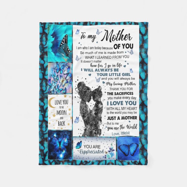 Manta Polar to my mom blanket from Son,mothers blanket (Anverso)