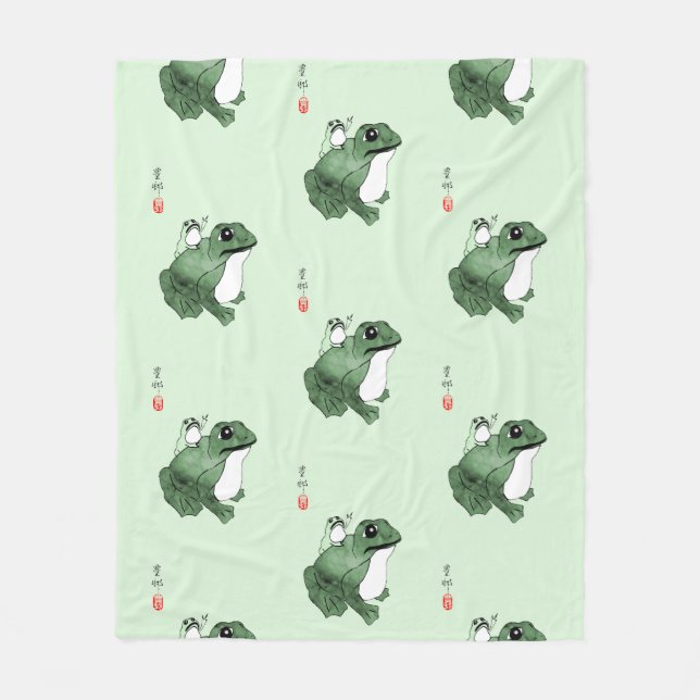 Manta Polar Toad de rana japonesa grande del siglo XIX (Anverso)