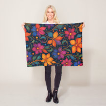 Toalla de cocina con estampado floral colorido | V