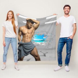 Manta Polar Toalla de hombre de SlipperyJoe rota pared de ladr