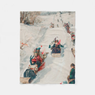 Manta Polar "Tobogganing", Cromolitografía, Louis Prang & Co.