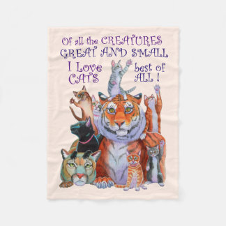 Manta Polar ¡Todas las criaturas son grandes y pequeños gatos!