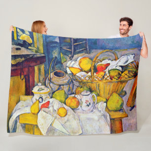 Manta Polar Todavía la vida con una canasta de frutas, Paul Ce