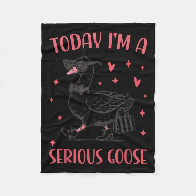 Manta Polar Today I'm A Serious Goose Funny Cowboy Goose  (Anverso)