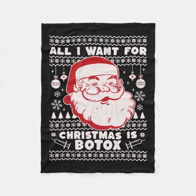 Manta Polar Todo Lo Que Quiero De Los Navidades Es Botox Santa (Anverso)