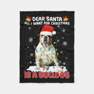 Manta Polar Todo Lo Que Quiero De Los Navidades Es Bulldog San