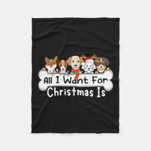 Manta Polar Todo Lo Que Quiero Para Los Navidades Es Perros Xm