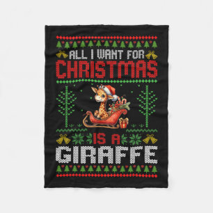 Manta Polar Todo Lo Que Quiero Para Los Navidades Es Una Giraf