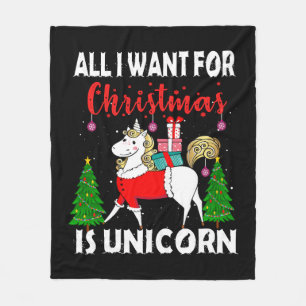 Manta Polar Todo Lo Que Quiero Para Los Navidades Es Unicornio