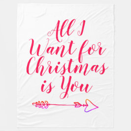Manta Polar Todo lo que quiero para Navidad eres Tú, vacacione
