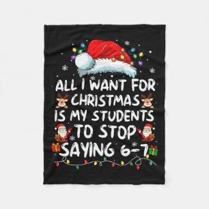 Manta Polar Todo lo que Quiero para Navidad es que mis Alumnos