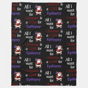 Manta Polar Todo lo que quiero para Navidad/Santa...Epilepsia