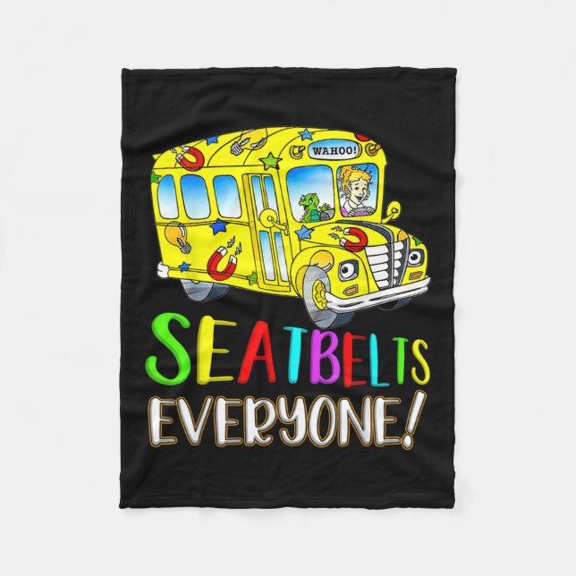 Manta Polar Todos divertidos conductores de autobús en la escu (Anverso)