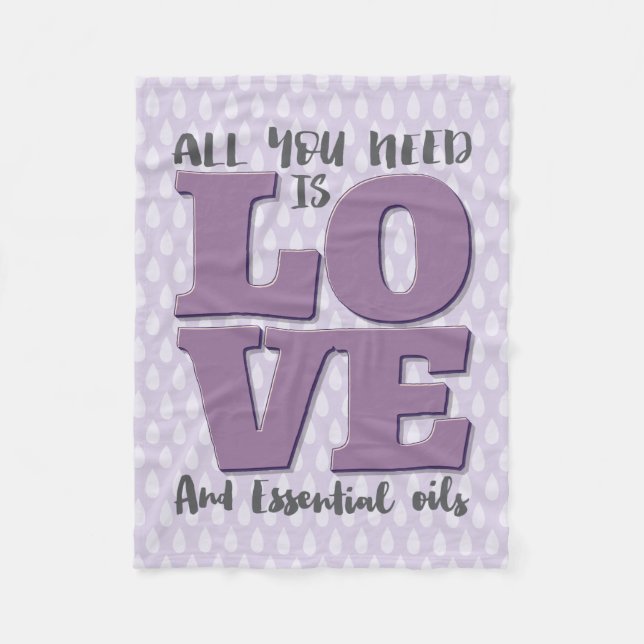 Manta Polar Todos lo que usted necesita son AMOR y ACEITES (Anverso)