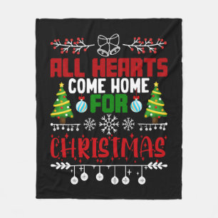 Manta Polar Todos Los Corazones Llegan A Casa Para Navidades